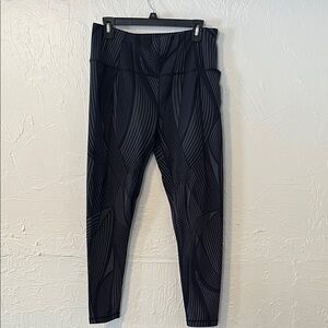 Sweaty Betty Charcoal Striped Leggings